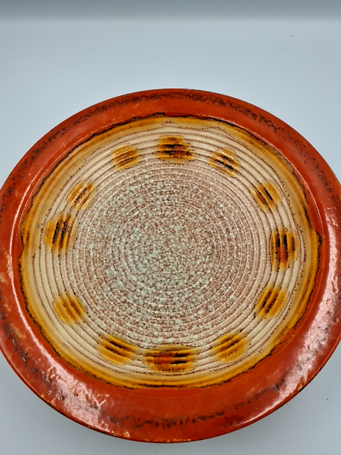 Fad/skål Retro flot orange mønster