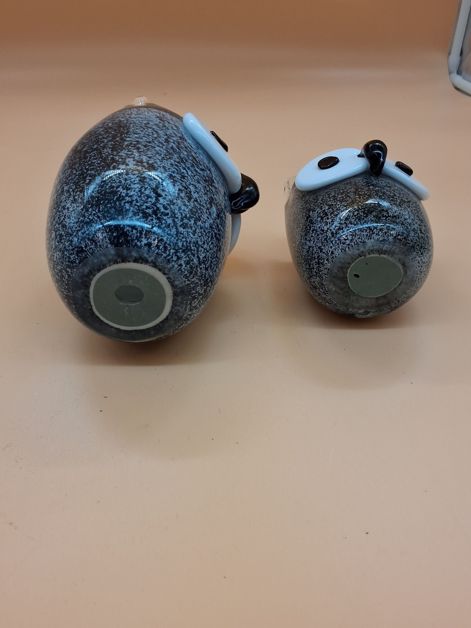 Sæt glasugler. 15 og 11 cm