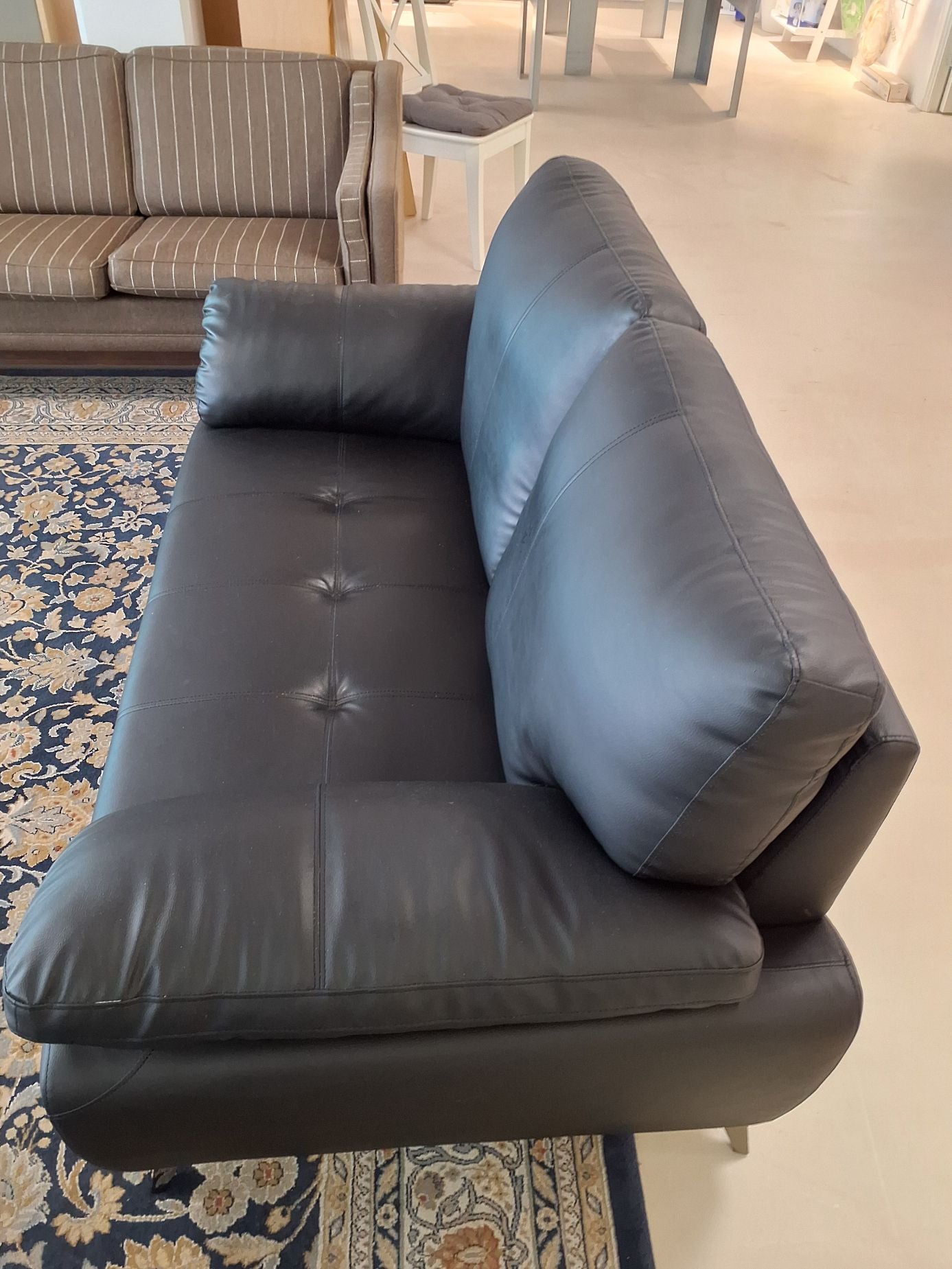 2 pers. Lædersofa sort