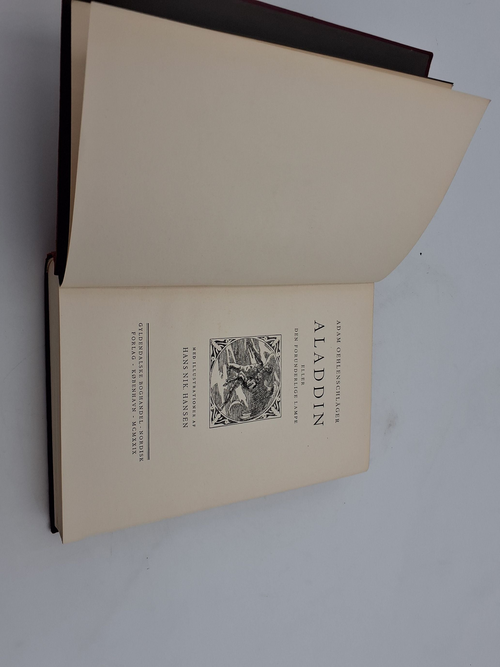 Oehlenslager, Adam: "Aladdin"; Gyldendalske Boghandel, Nordisk Forlag, København, 1929