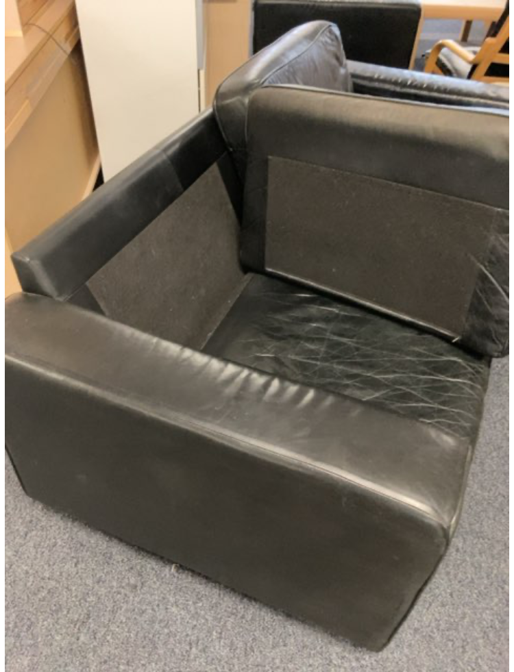 Sofa i sort læder