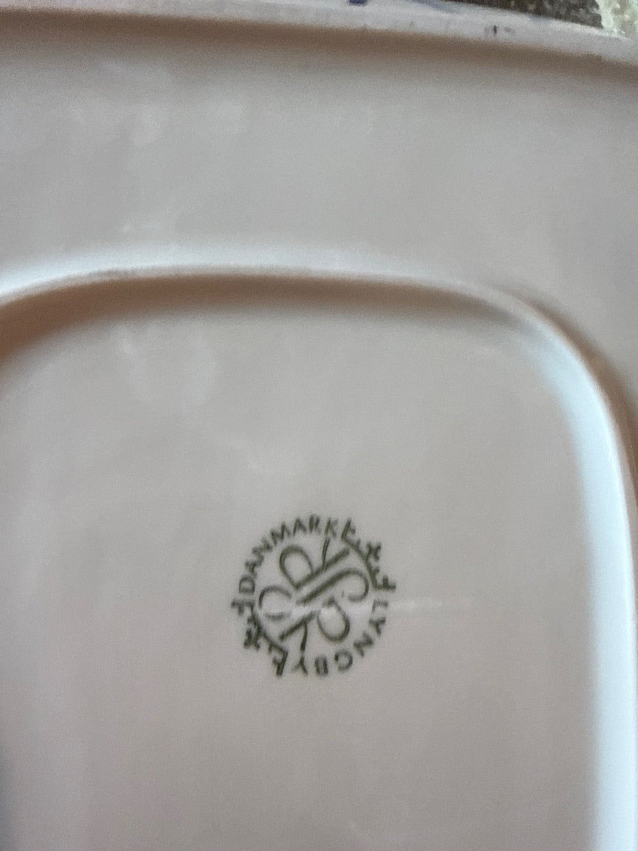 Fad m. Blåt mønster