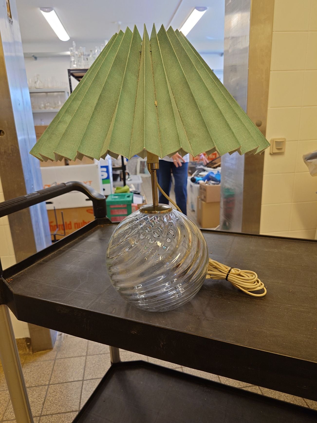 Glas bordlampe