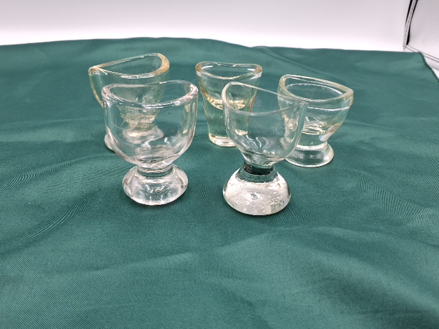 Samling af retro øjene skylle glas