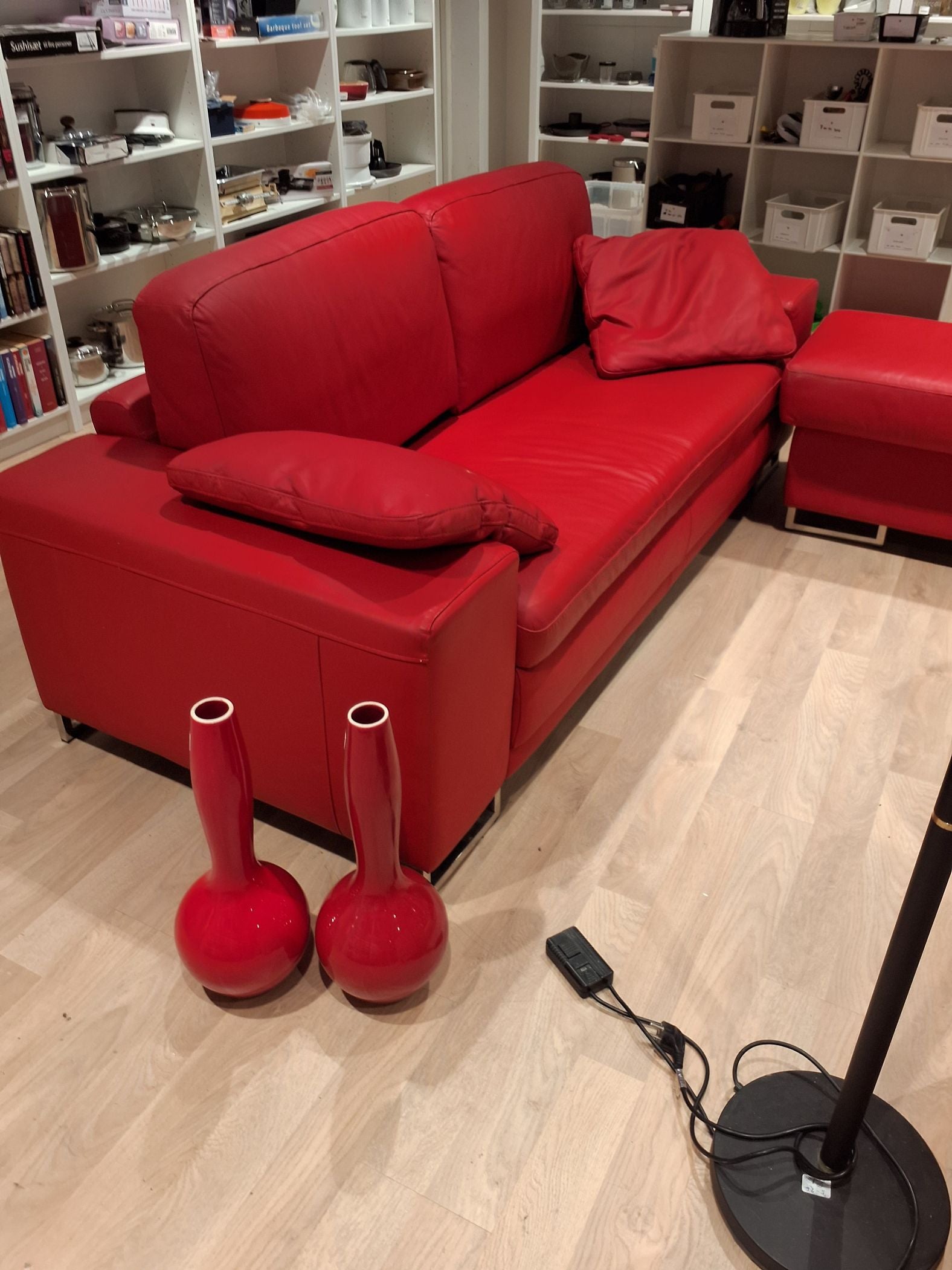 Flot rød sofa