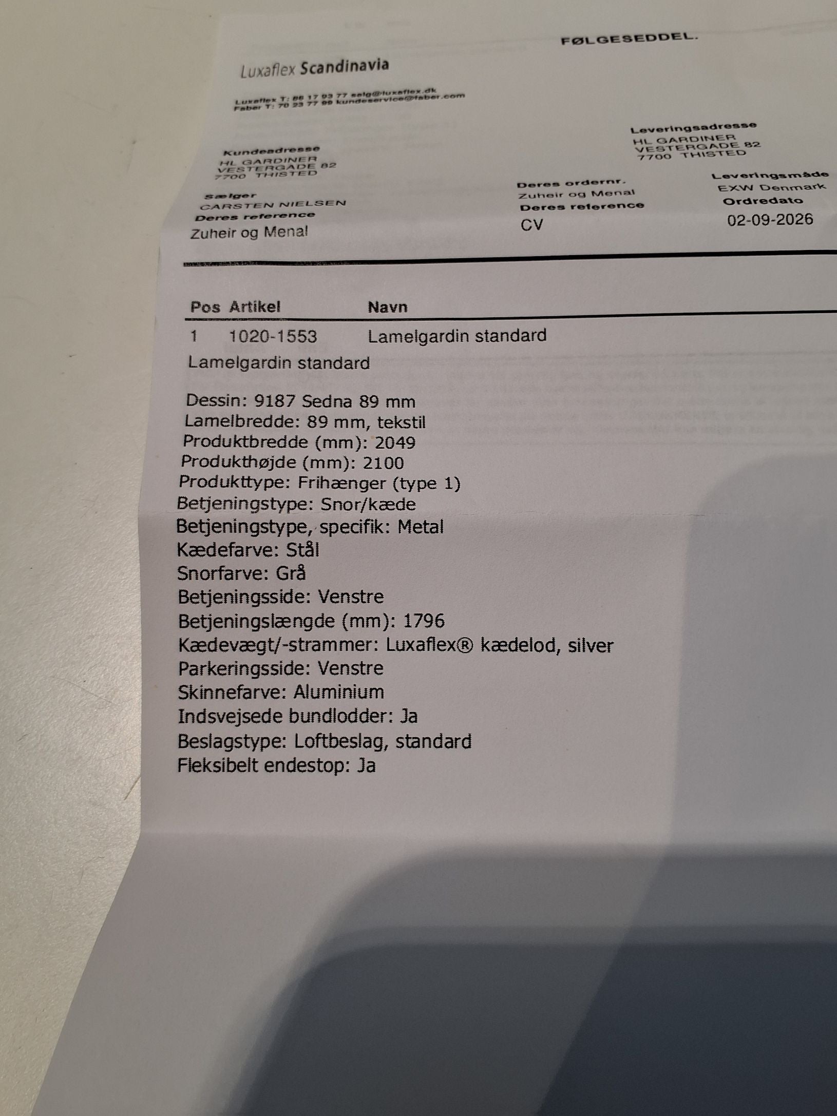 Lamelgardiner i hvidt
