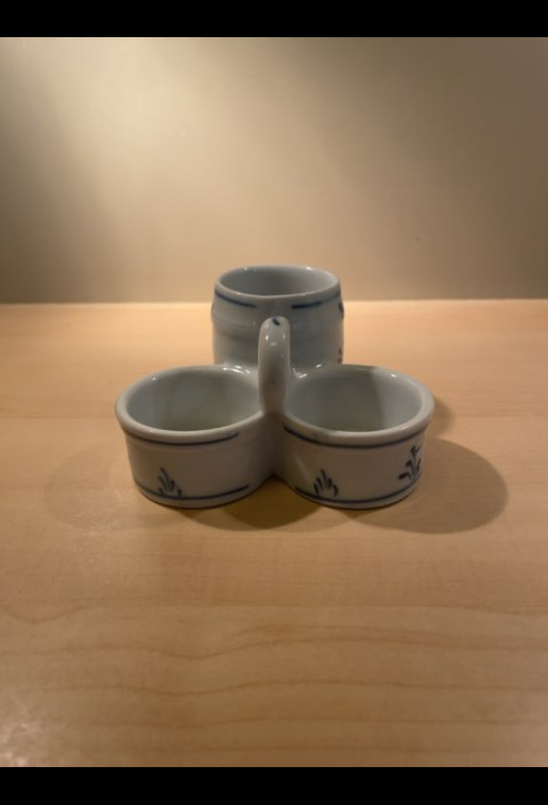 Musselmalet salt/peber holder