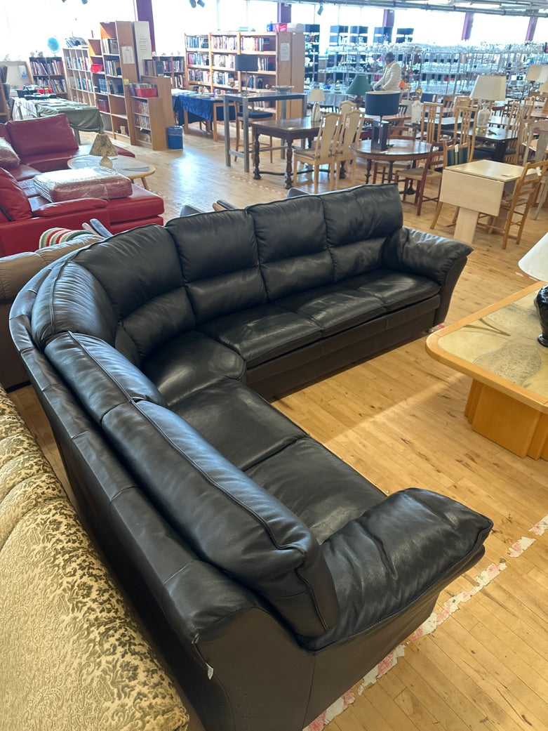 Hjort Knudsen lædersofa - sort