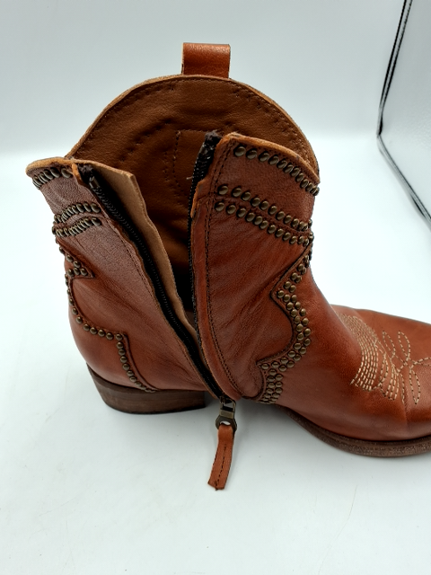 Italienske læderstøvler Cowboy look