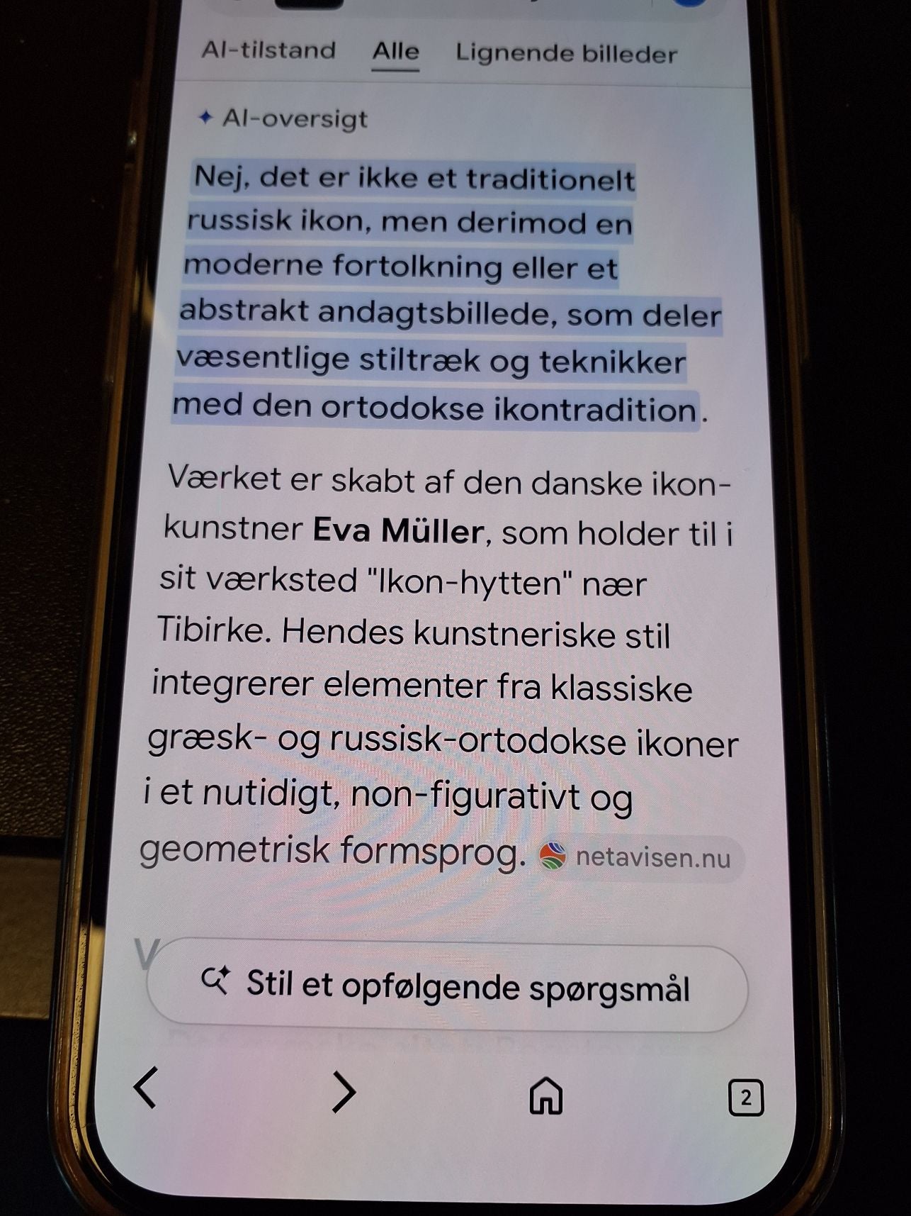 Moderne fortolket ikon af Eva Muller