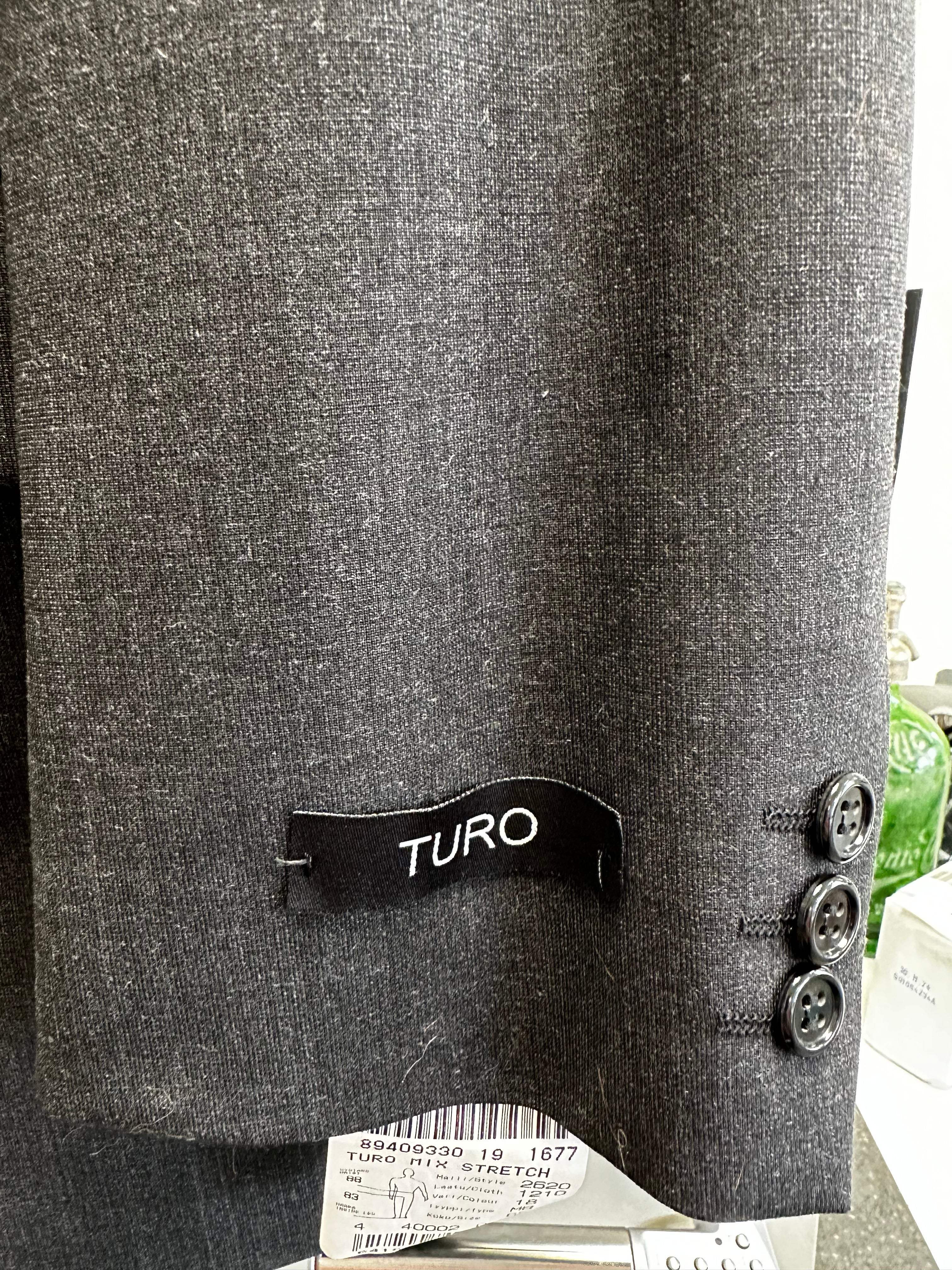 Turo Jakkesæt (Grå, Str. 52, Mix Stretch)