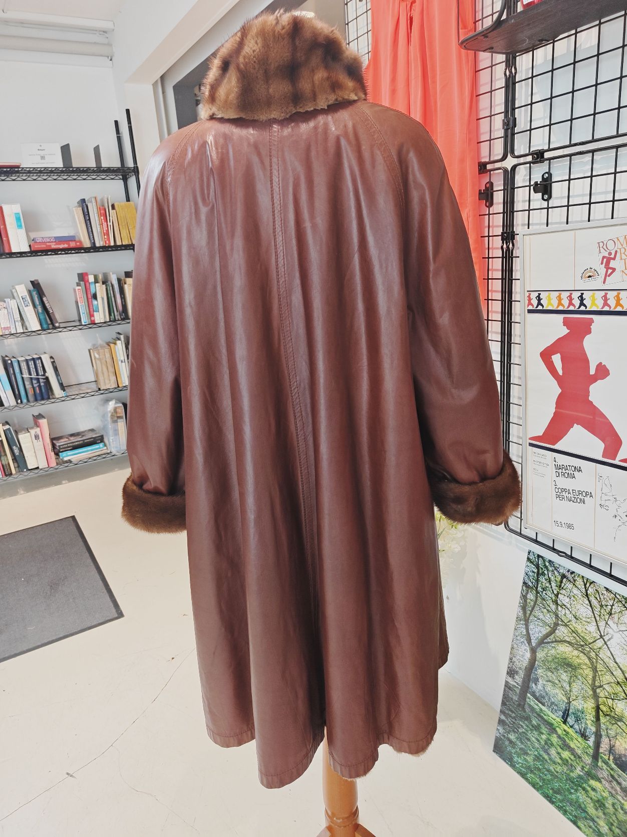 Ægte pels mink, vende frakke m. skindfoer