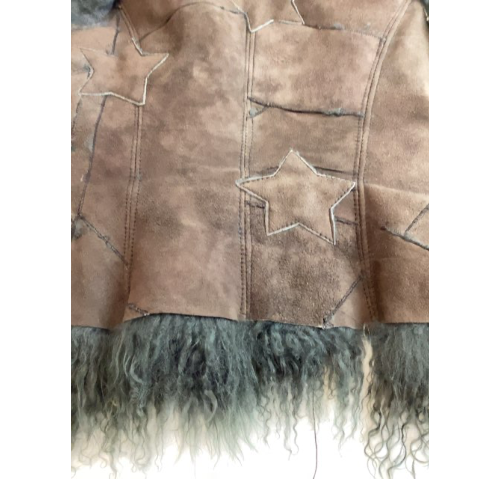 Ukendt mærke ruskindsvest (B245)