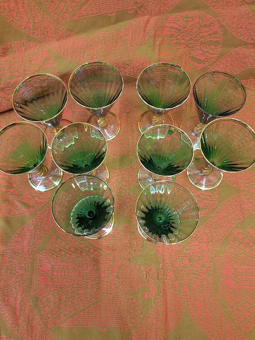Grønne hvidvins glas