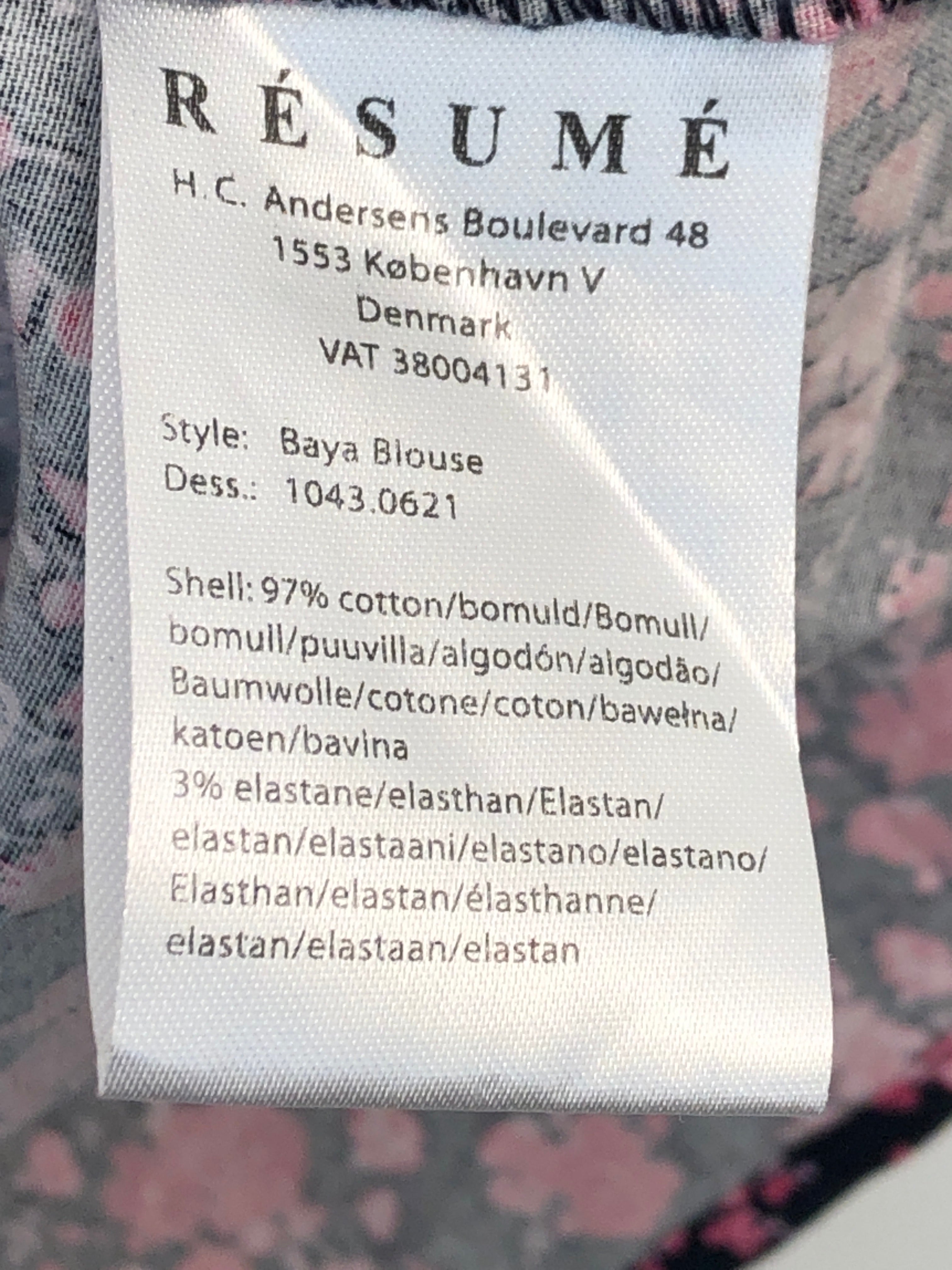 Résumé Skjorte