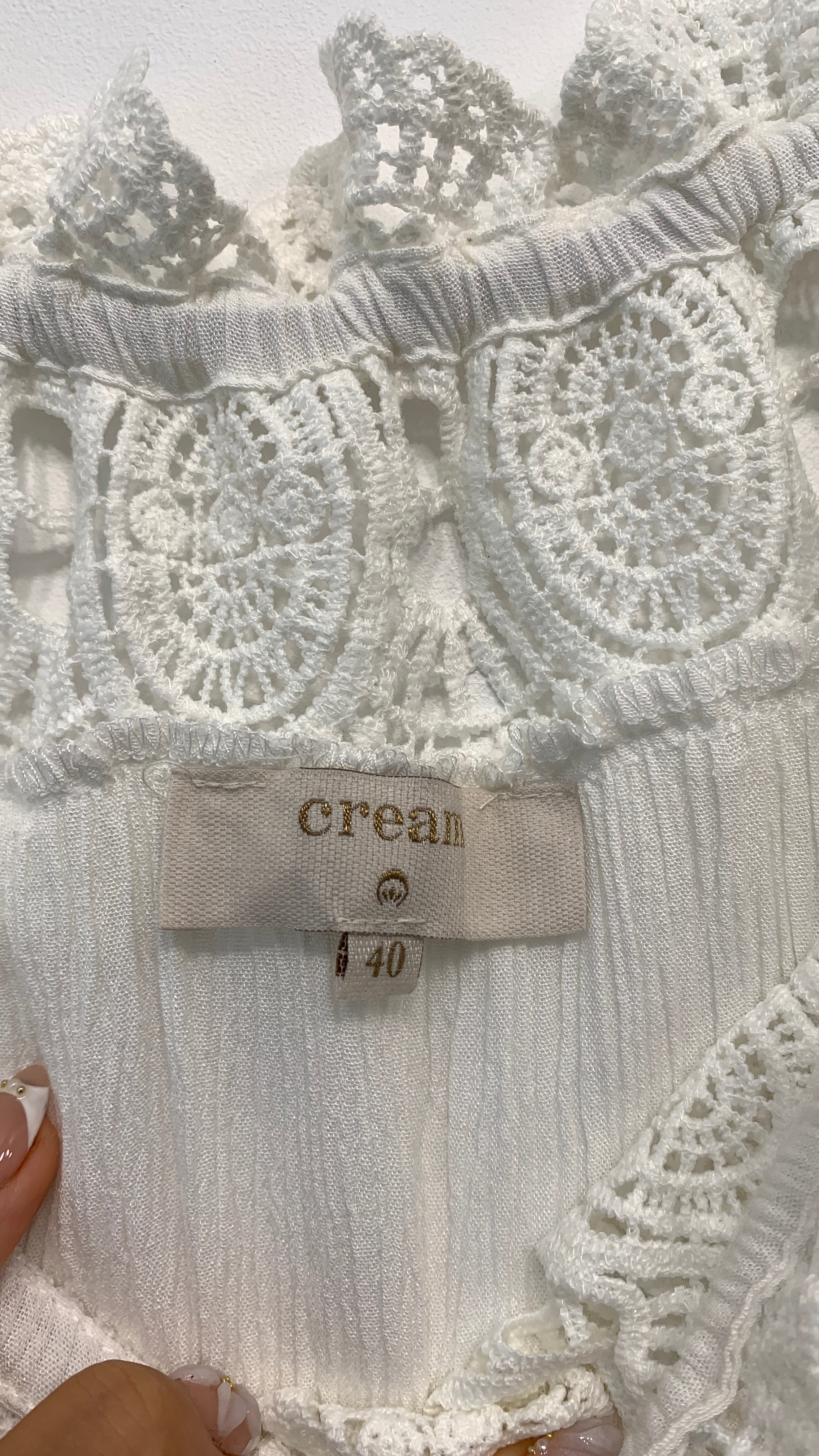 Cream Bluse