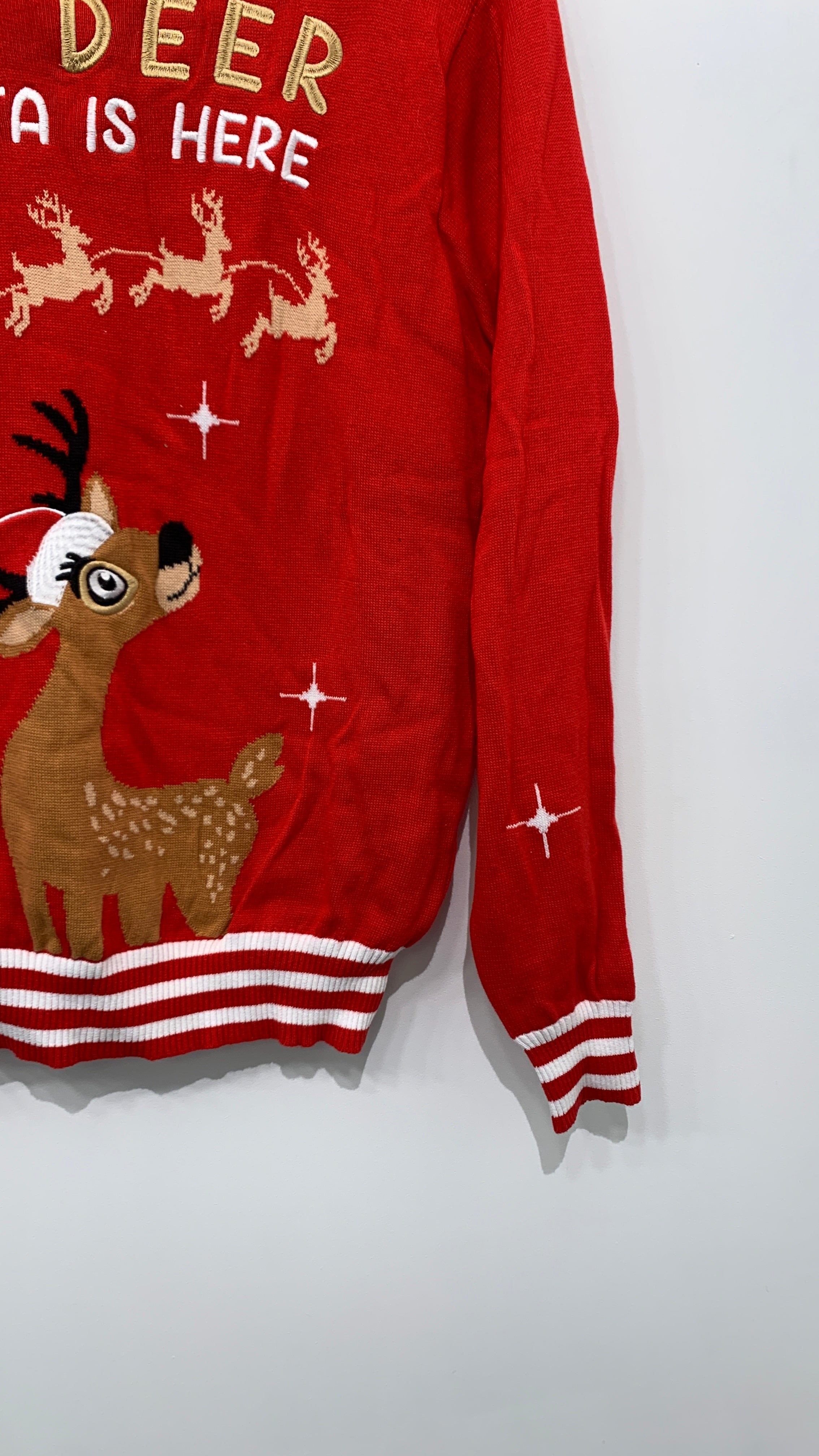 Rød Julesweater (M) (Aldrig brugt)