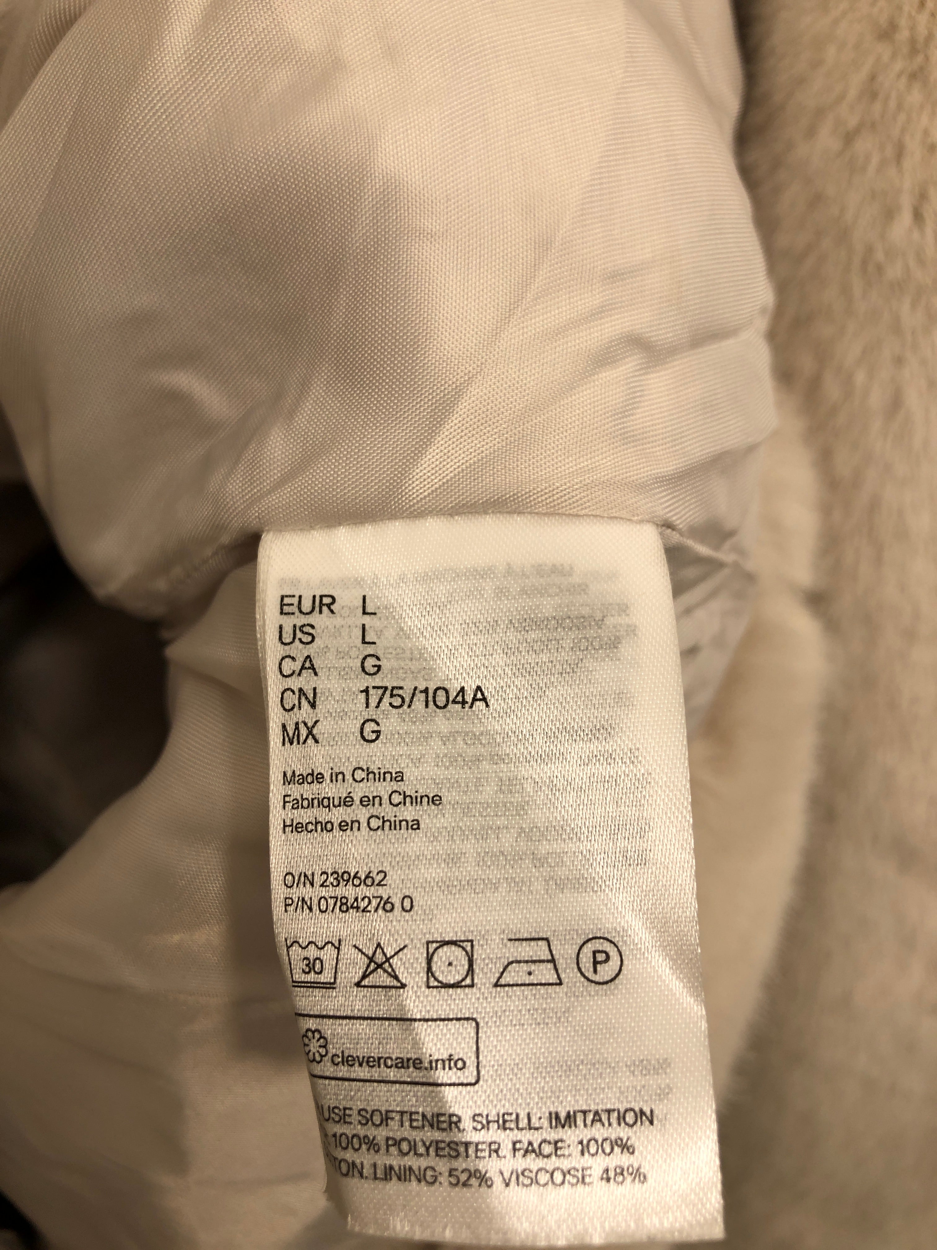 H&M Fake Pels Jakke