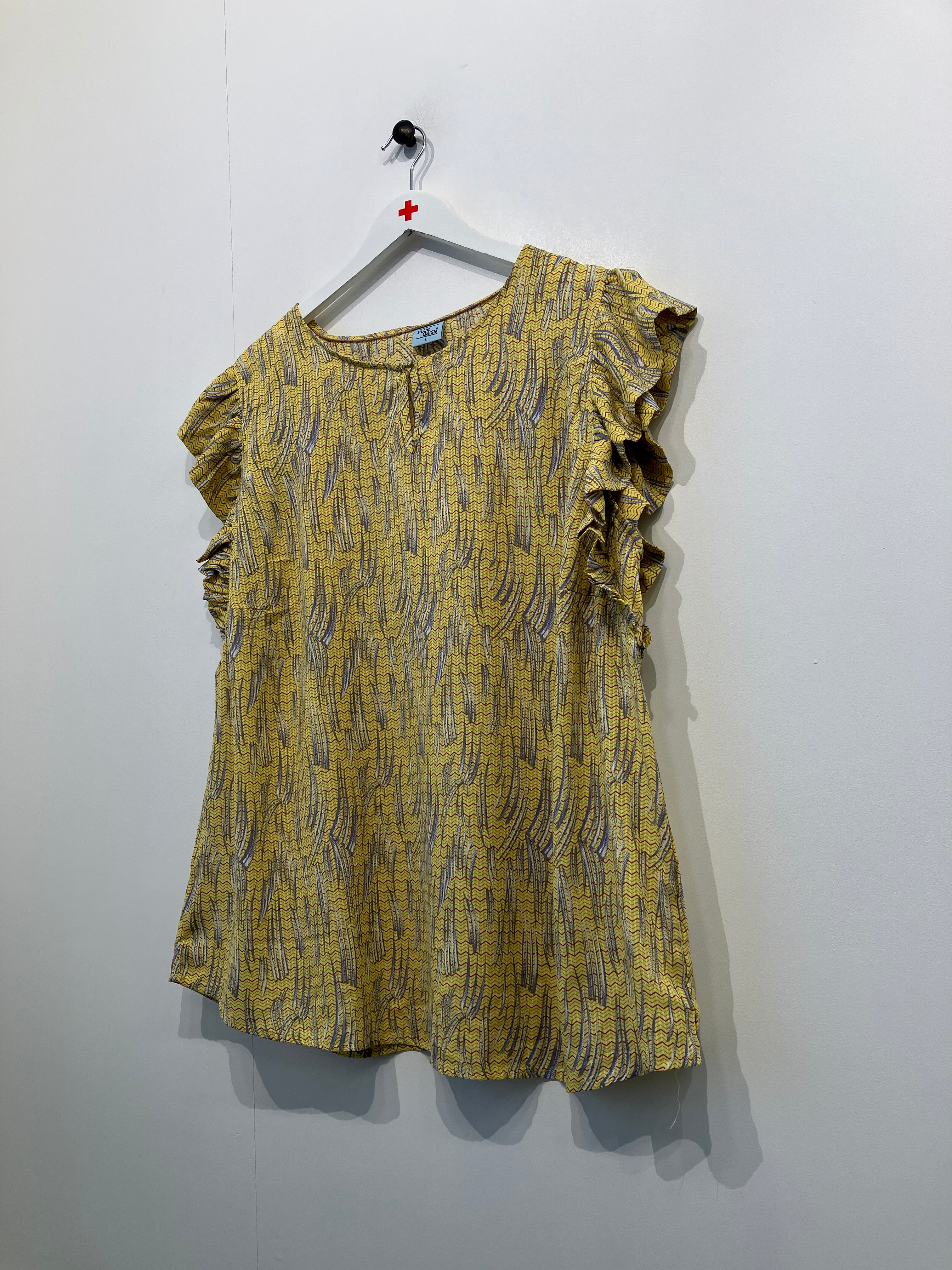 Blue Daisy Bluse