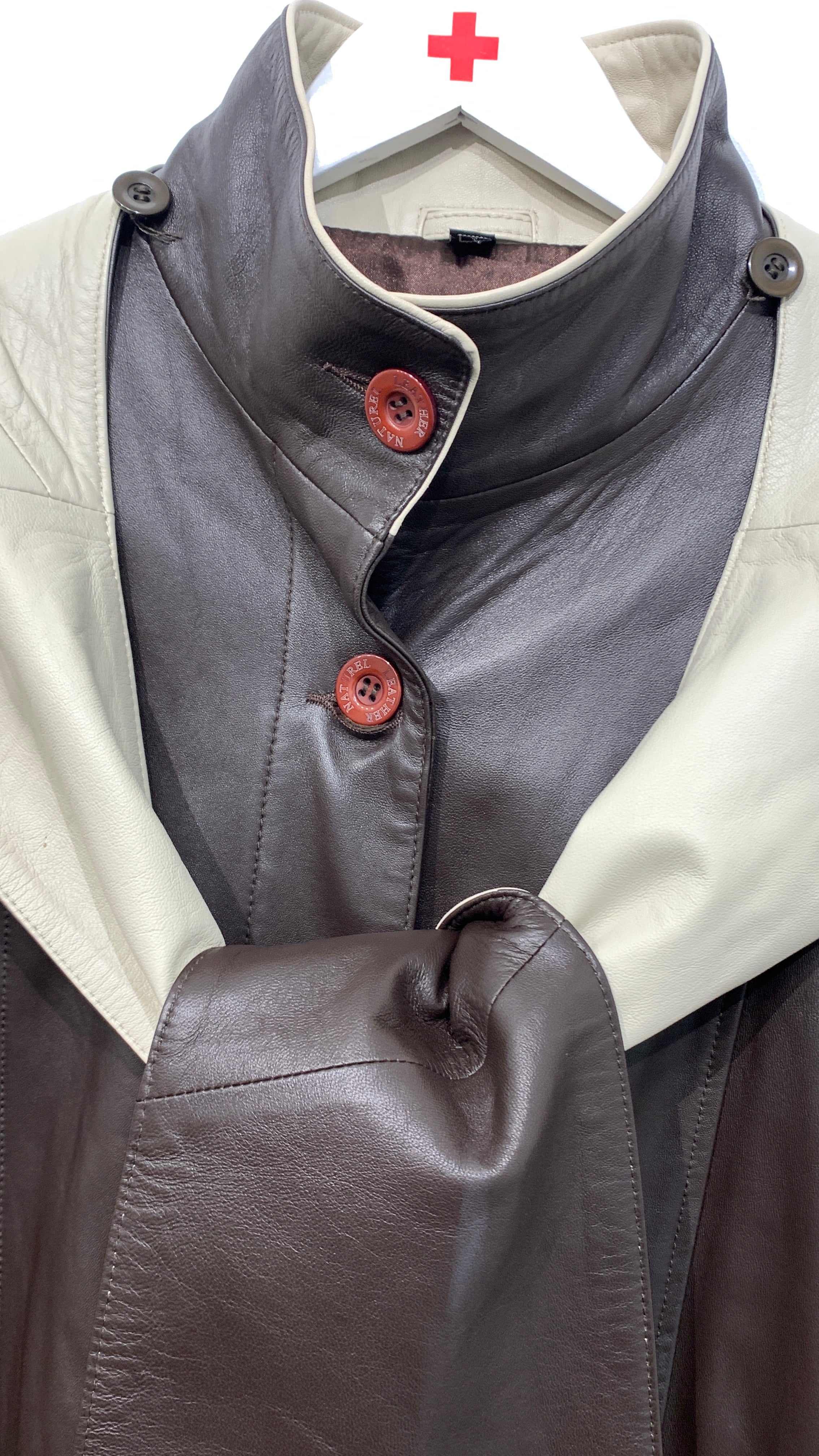 Naturel Leather Frakke