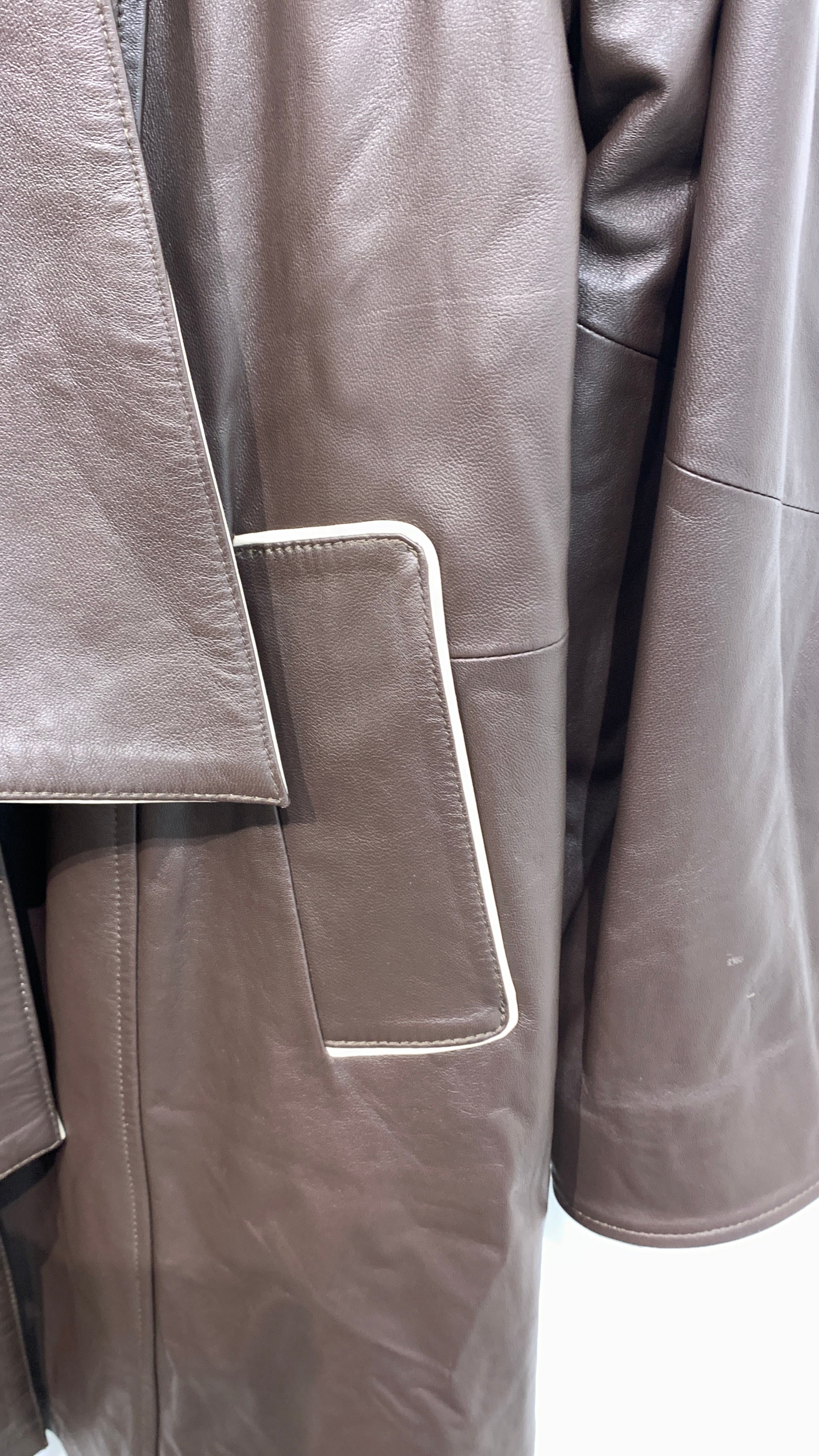 Naturel Leather Frakke