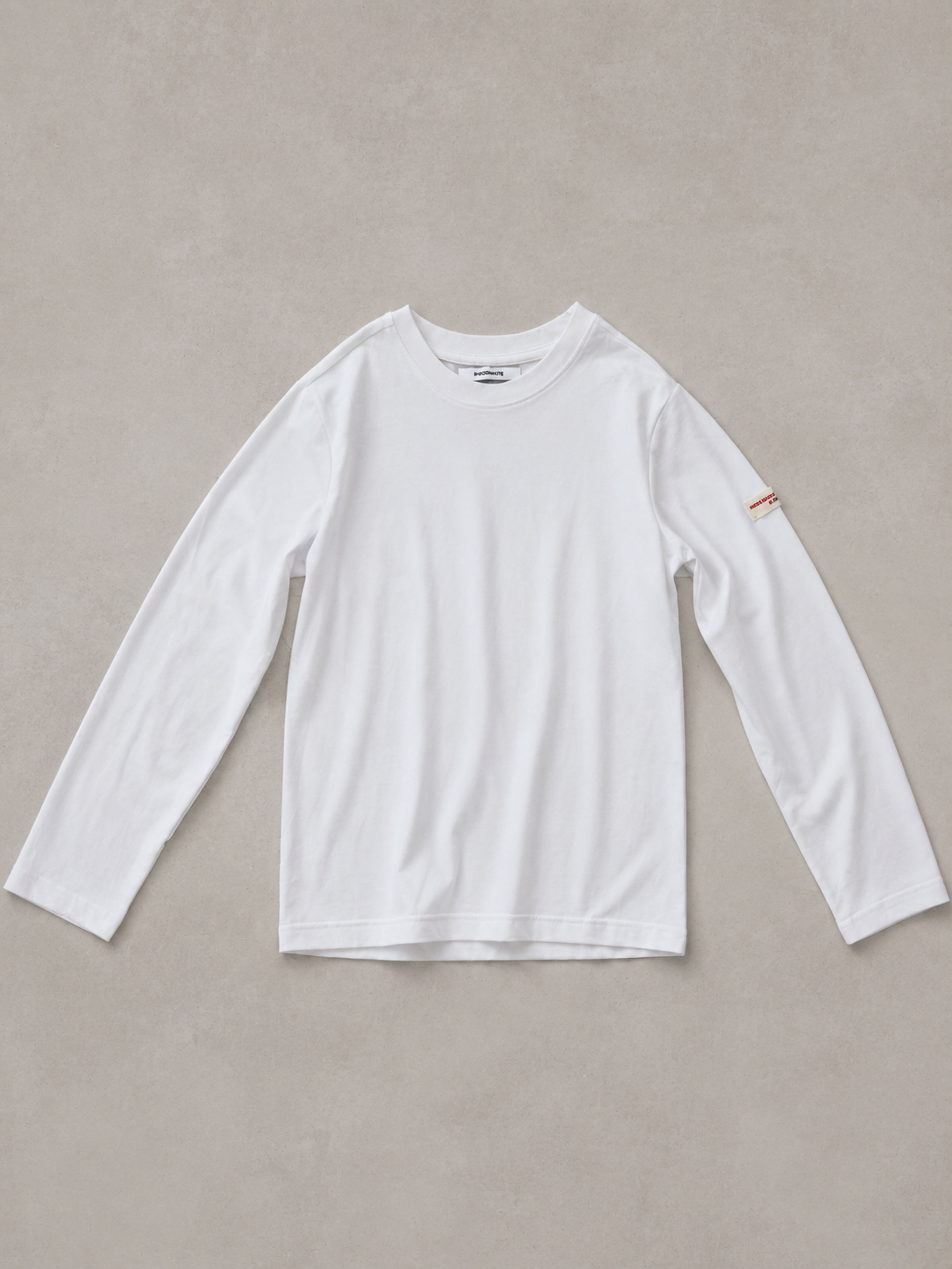 Boom Butik Hvid Langærmet T-Shirt - Packshot