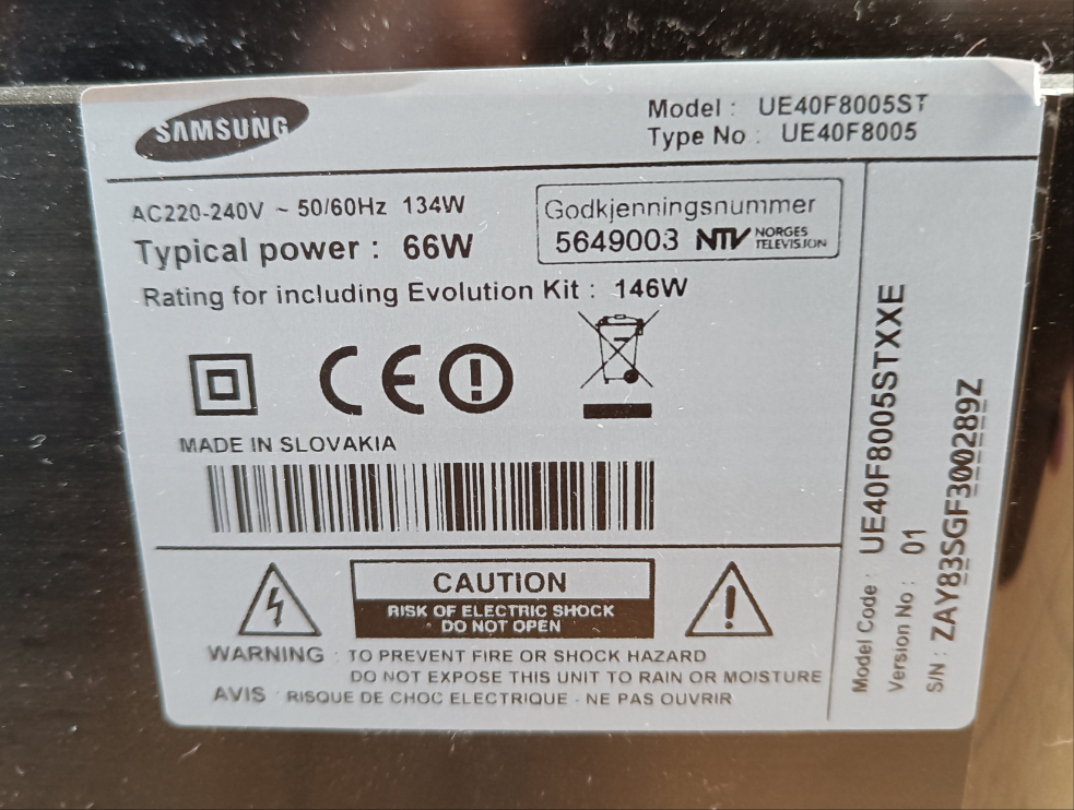 Samsung 40 tommer smart TV