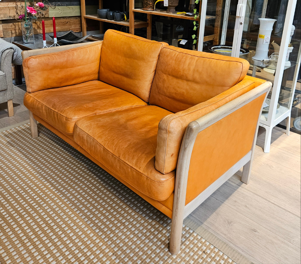 Lædersofa 2 prs