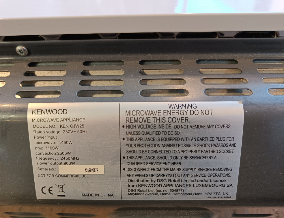 Kenwood combi-ovn