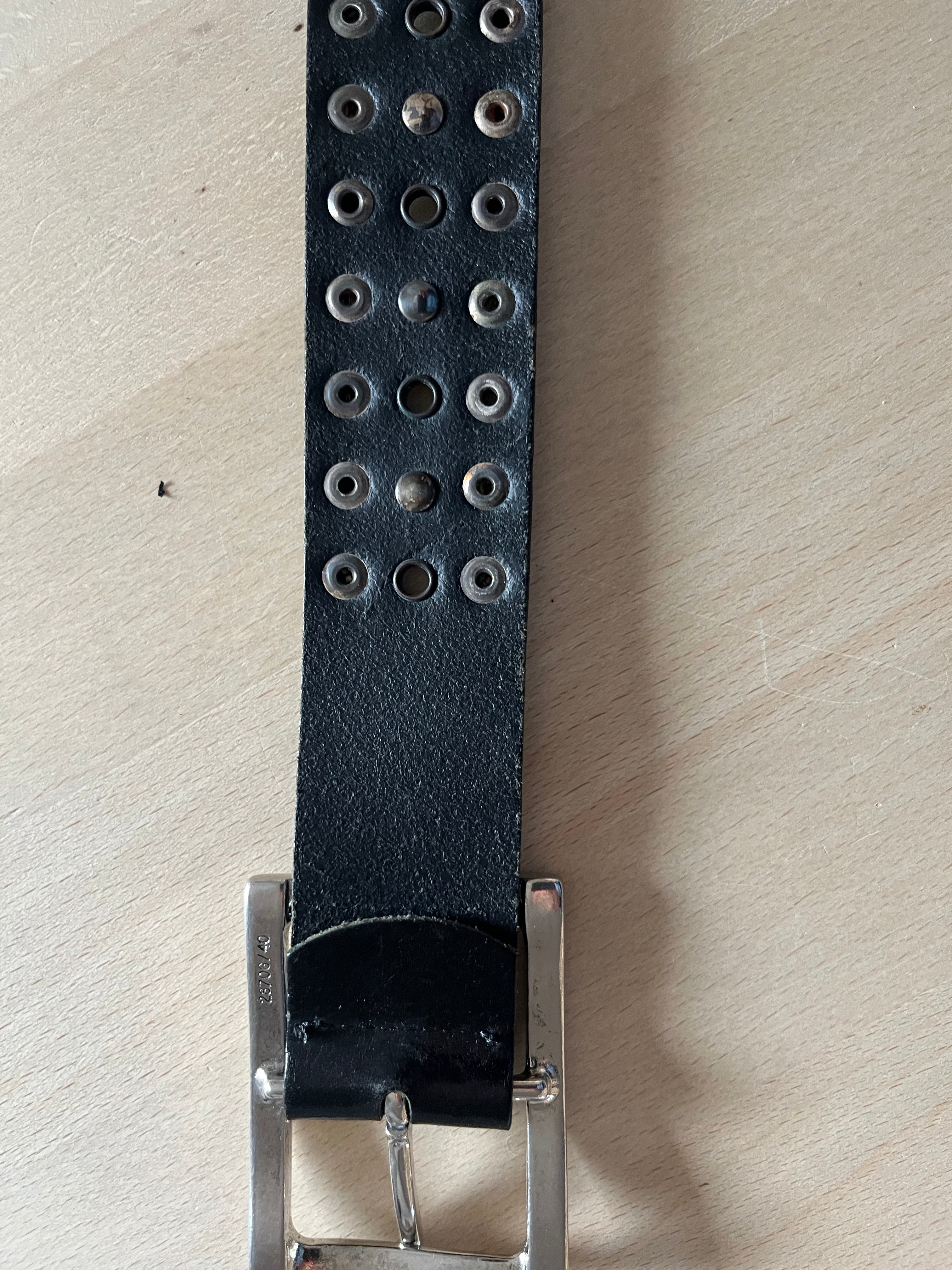 Læder Bælte m/nitter (h254)