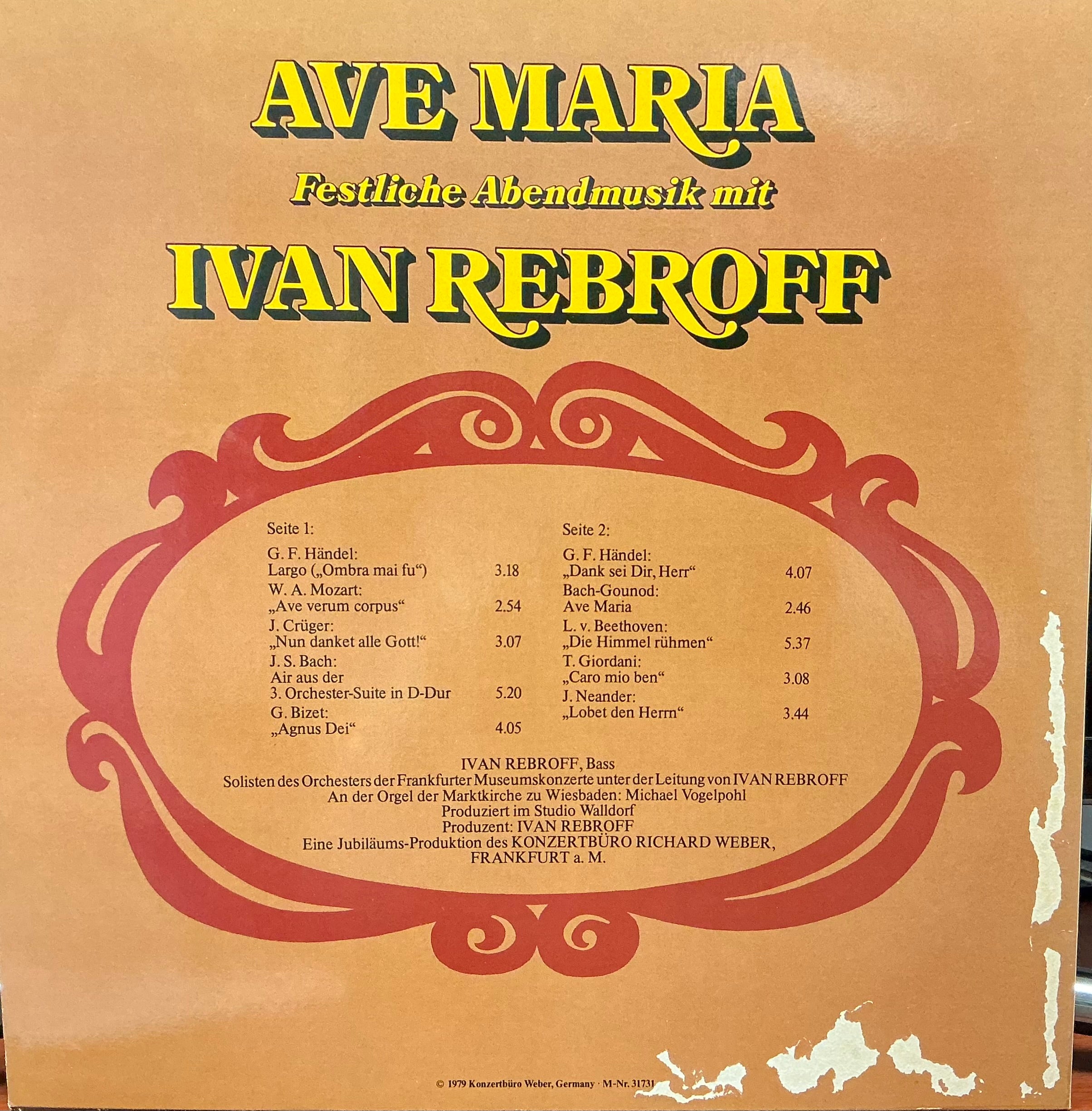 LP - Ivan Rebroff - Ava Maria