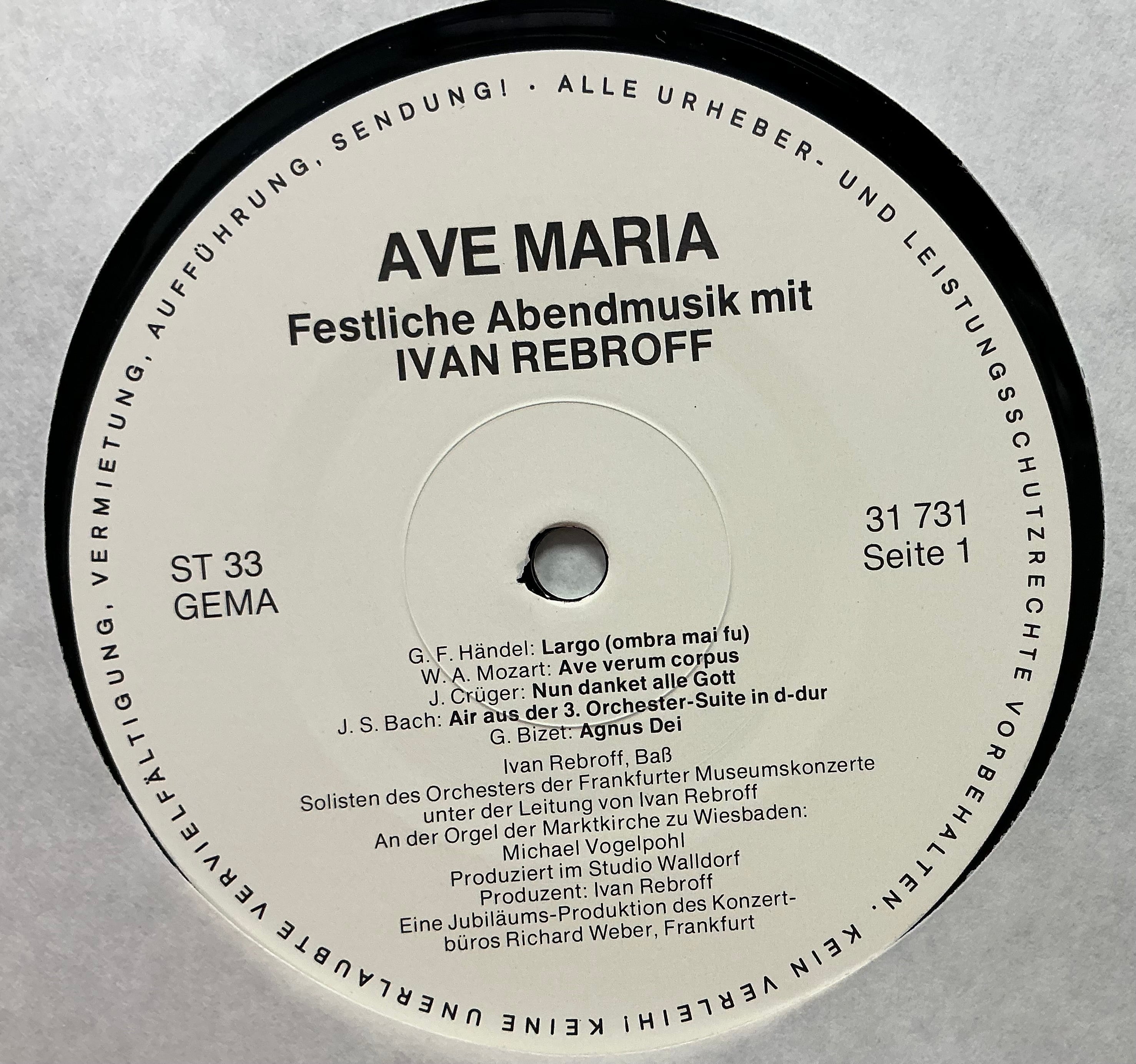 LP - Ivan Rebroff - Ava Maria