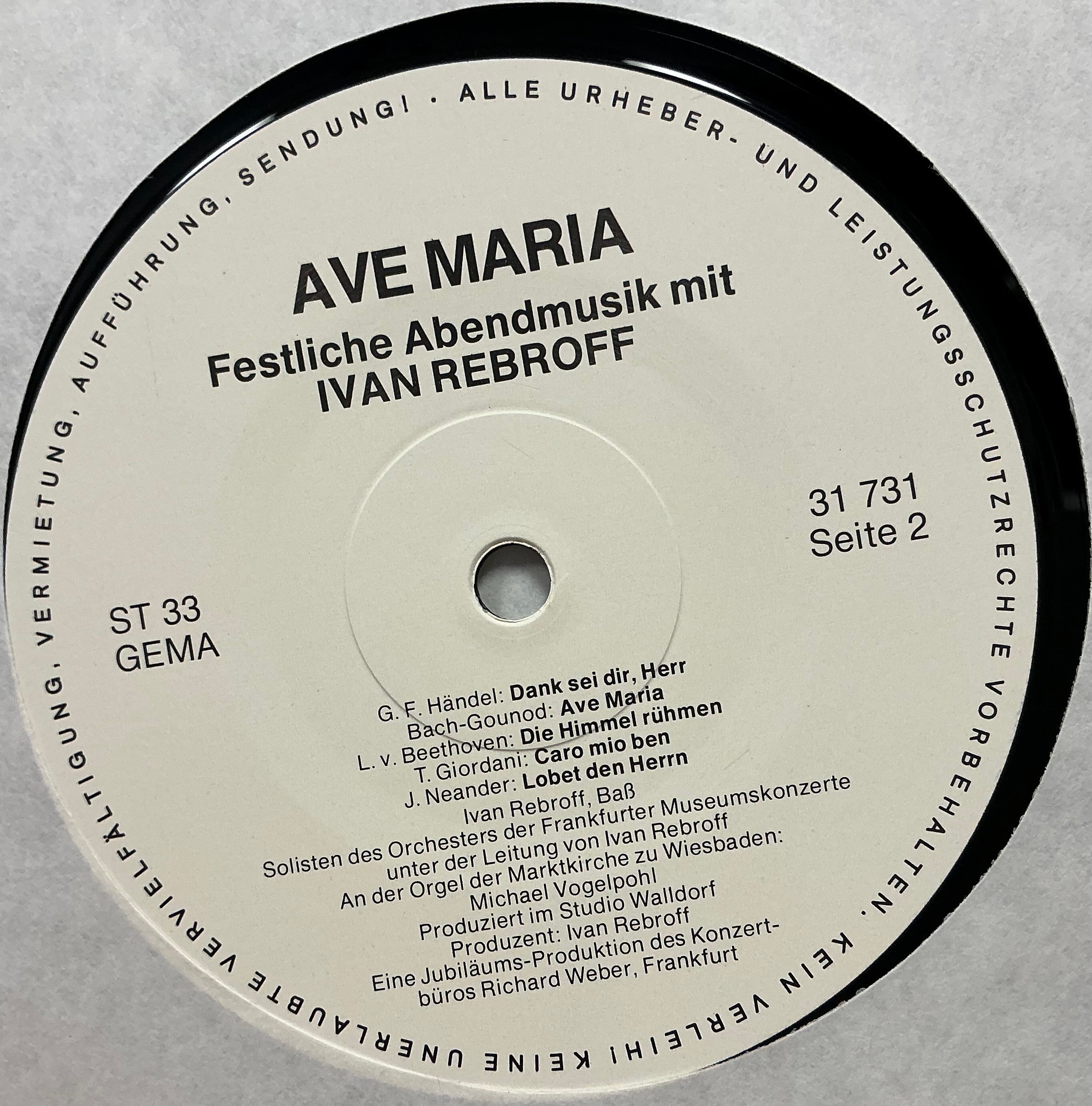 LP - Ivan Rebroff - Ava Maria