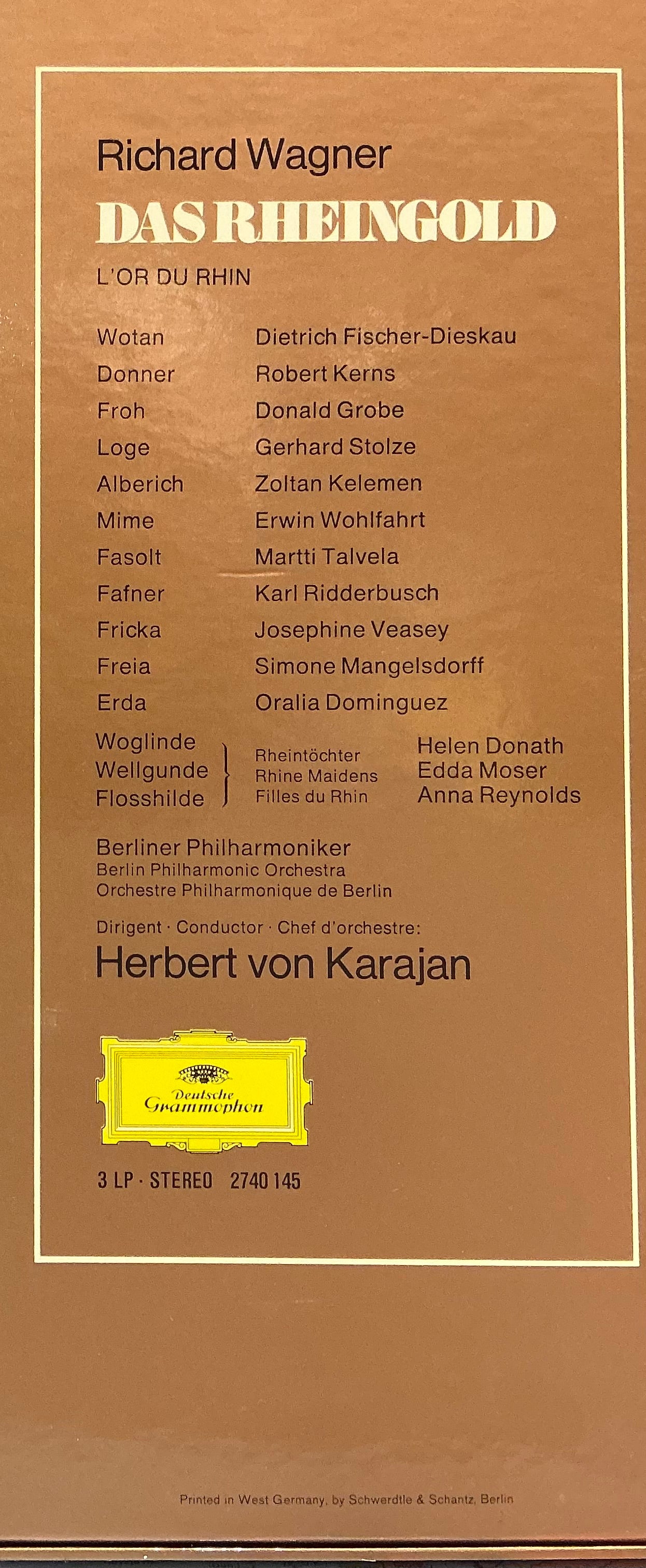 LP - Das Rheingold, Richard Wagner.