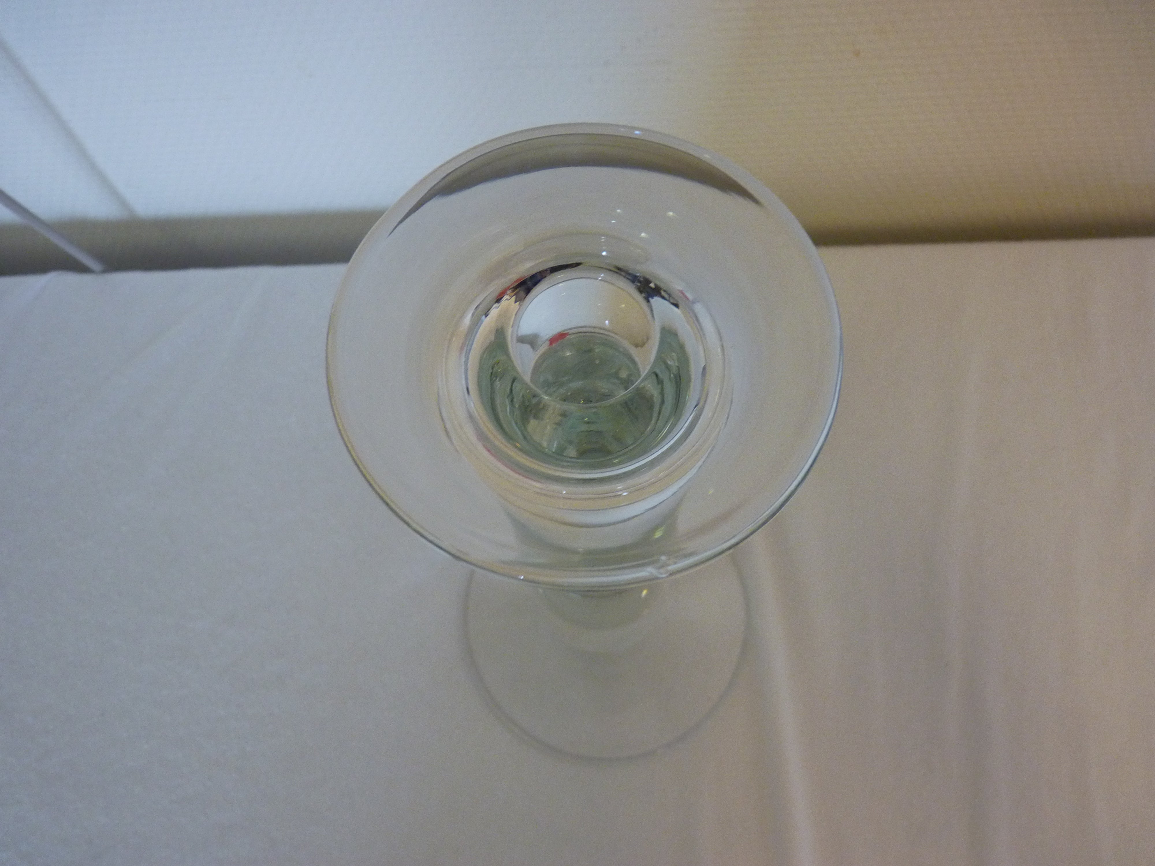 Holmegaard lysestage i klar glas