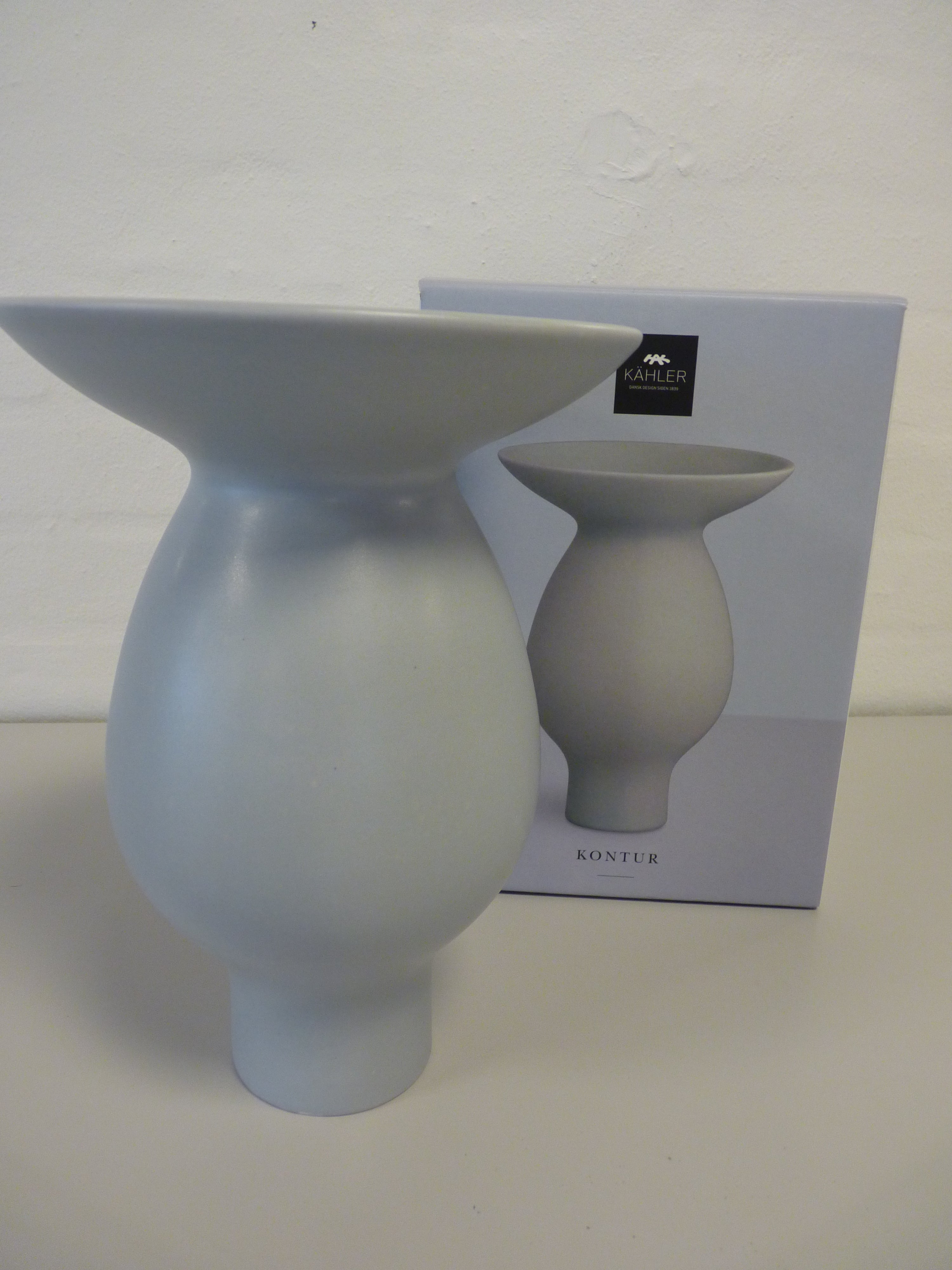 Kähler Kontur keramik vase i grå