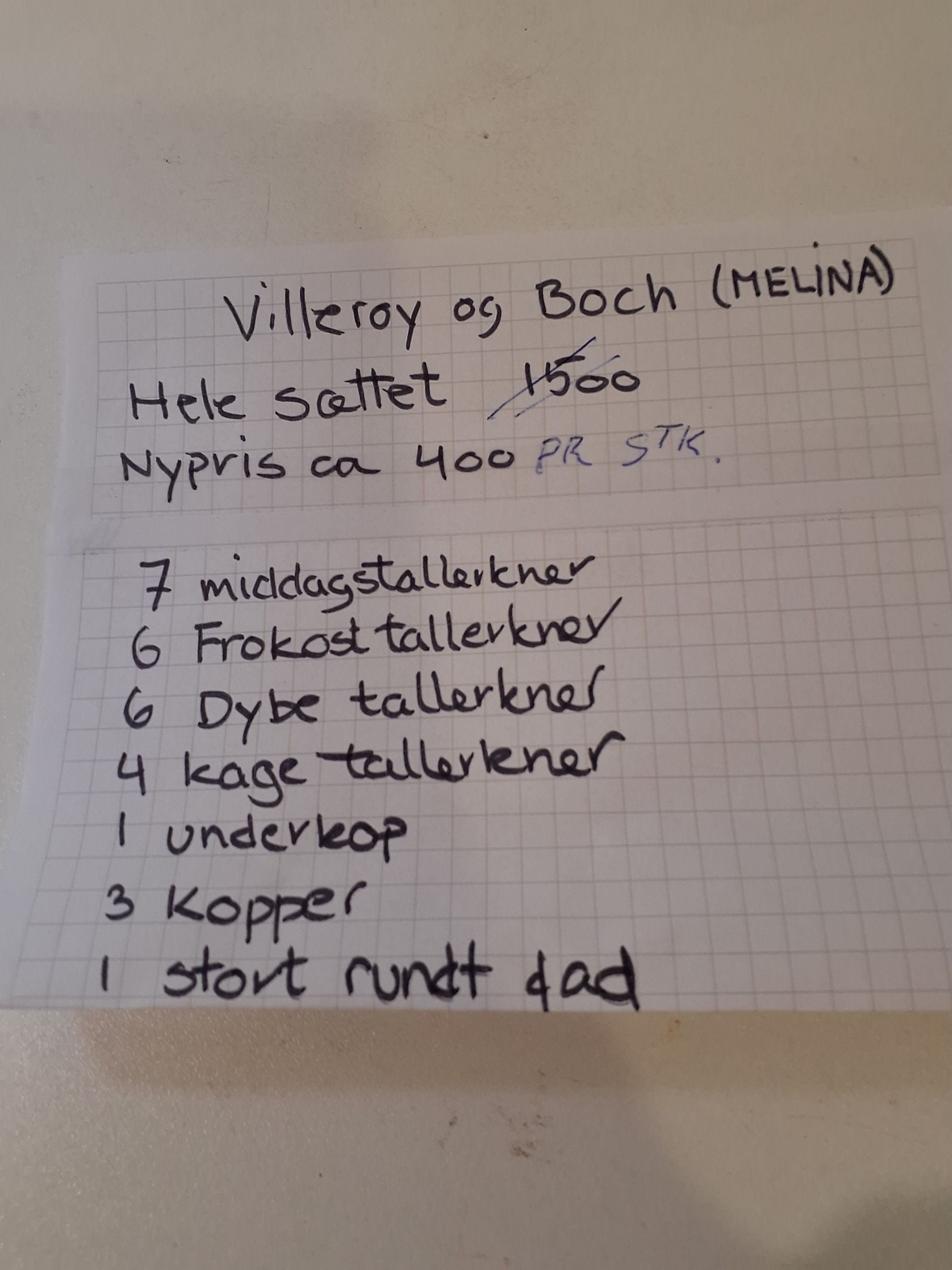 Villeroy og Boch . Melina