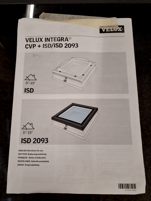 Velux ovnlysvindue