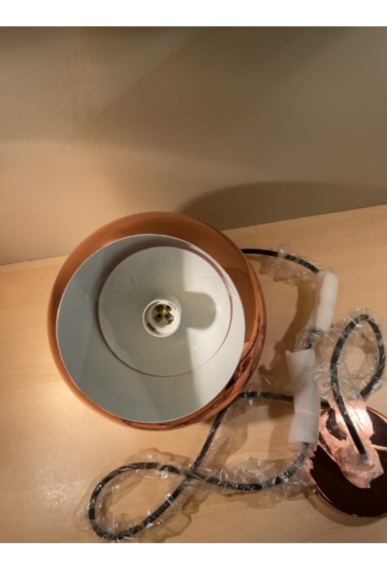 Kobber lampe. Pris er pr. stk.