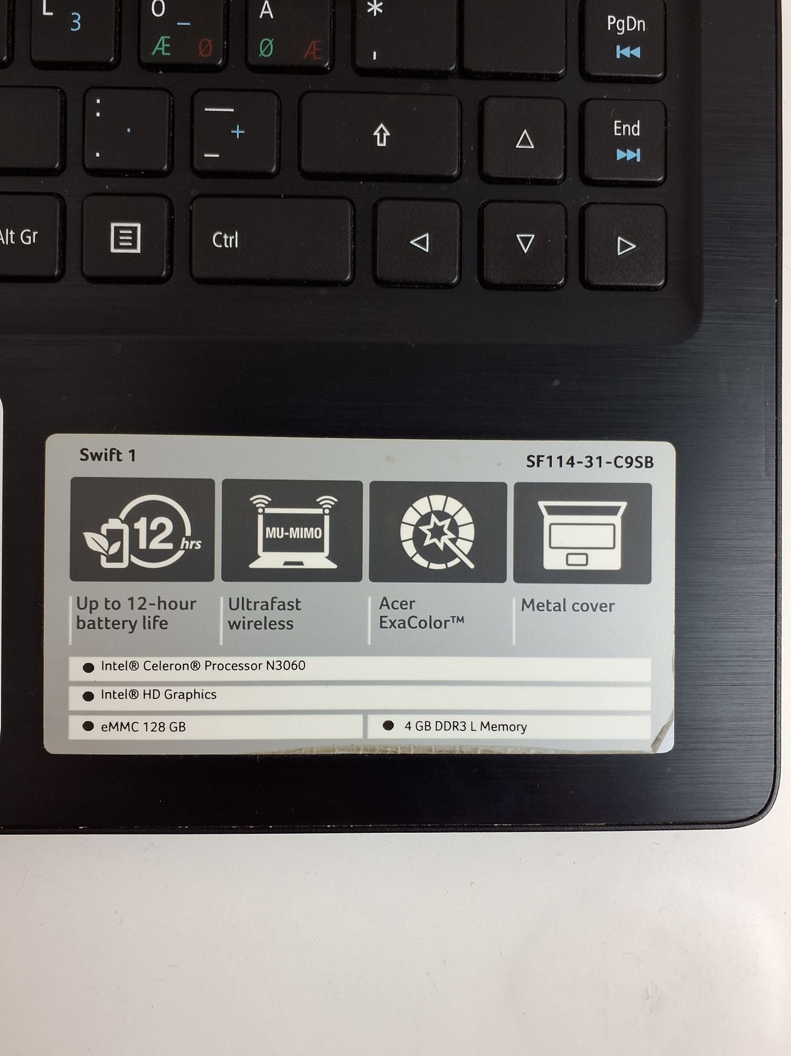Bærbar pc: Acer Swift 1