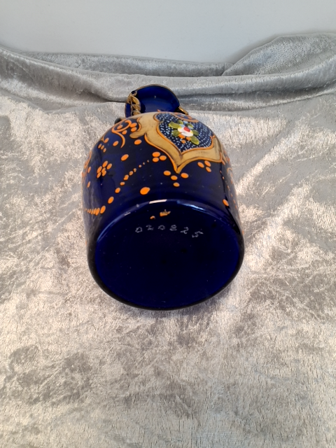 Bohemian glas vase, blå