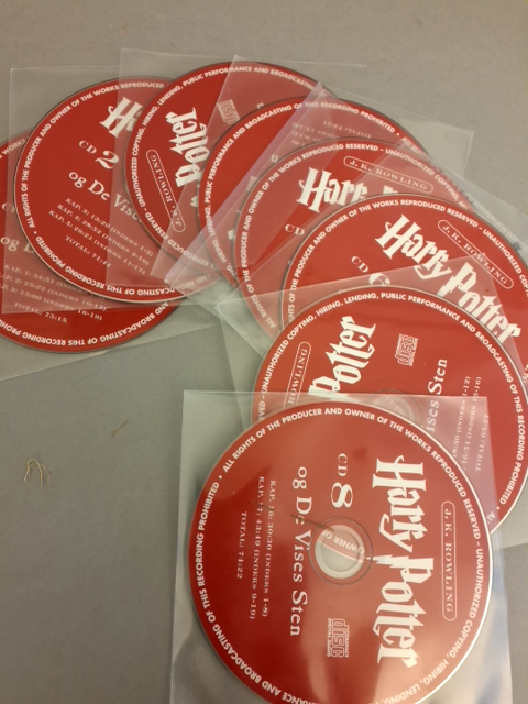 Harry Potter og De Vises Sten, lyd cd, 8 stk