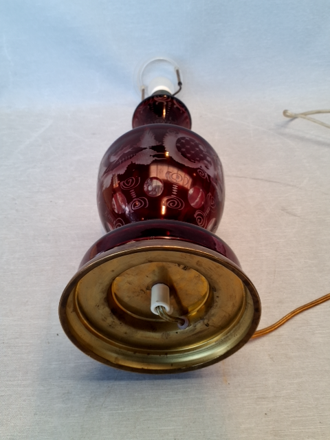 Bordlampe i Bømisk Glas