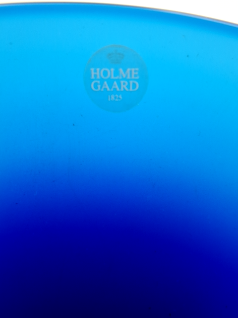 Holmegaard glas fad, blå