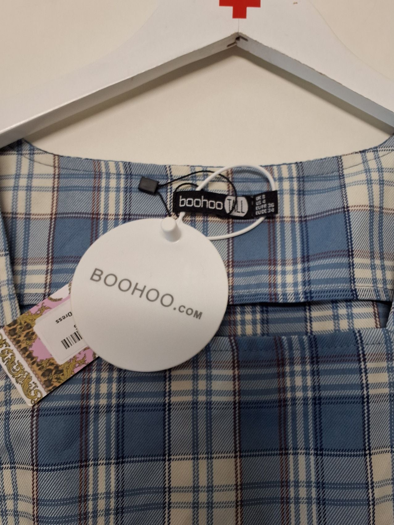 Boohoo blå tern kjole