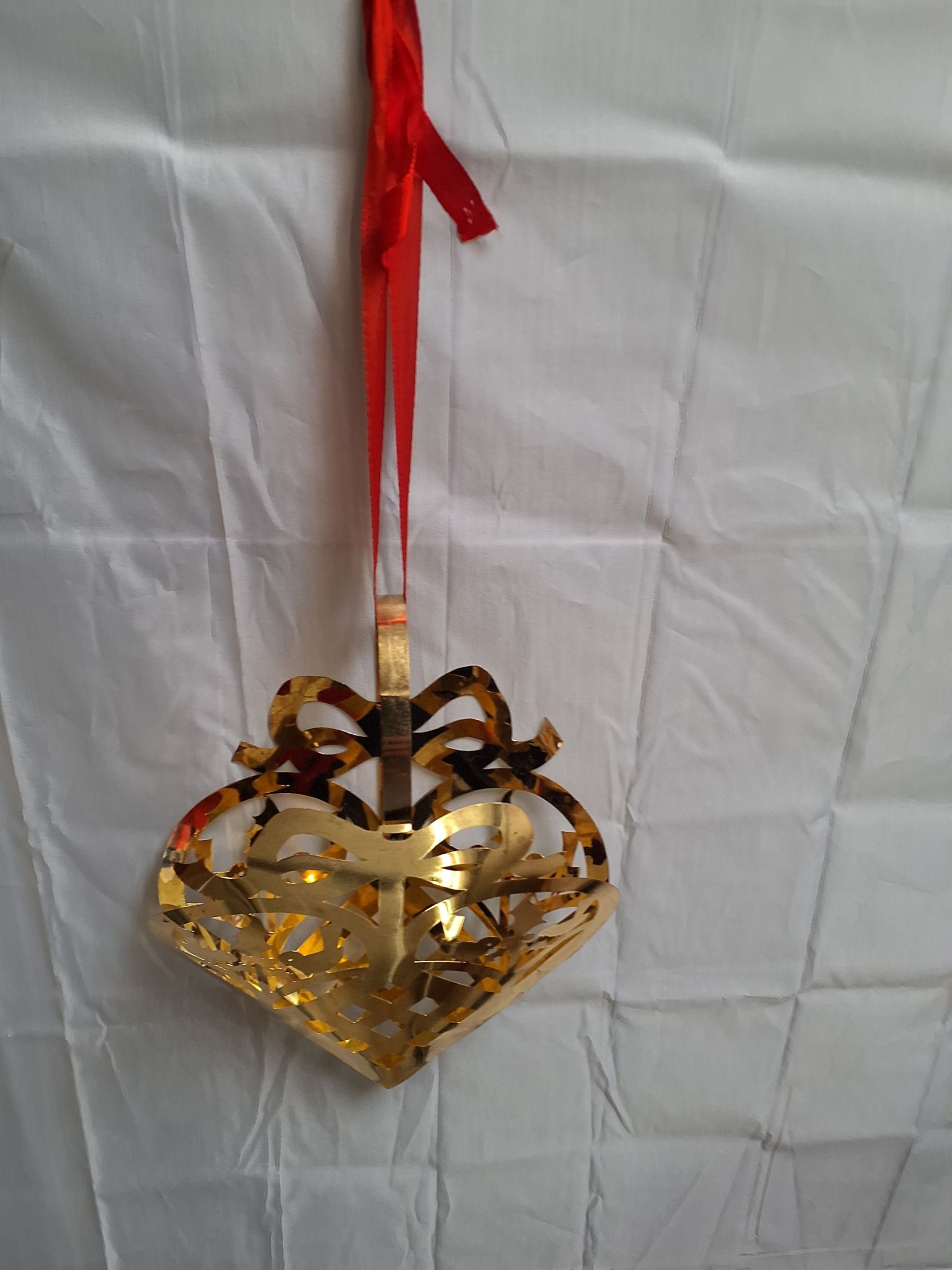 Julehjerte golden christmas