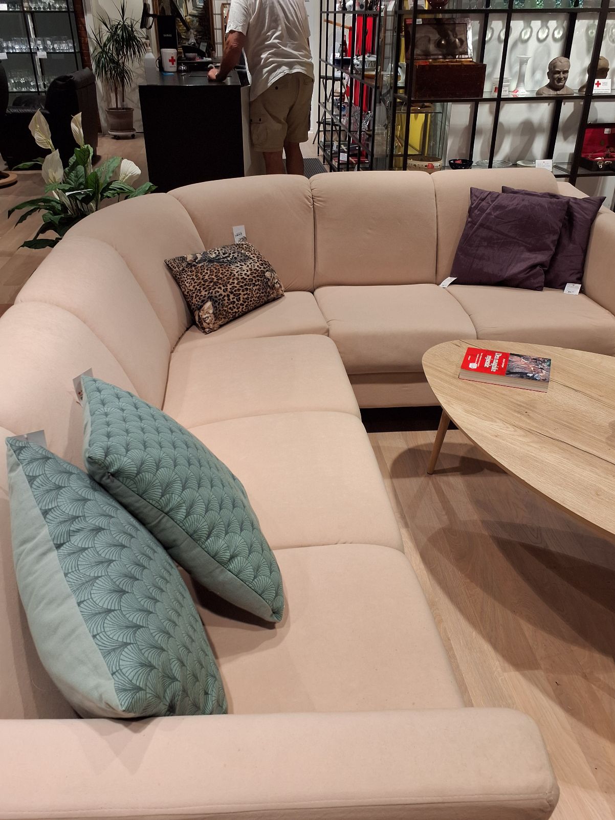 Beige hjørnesofa
