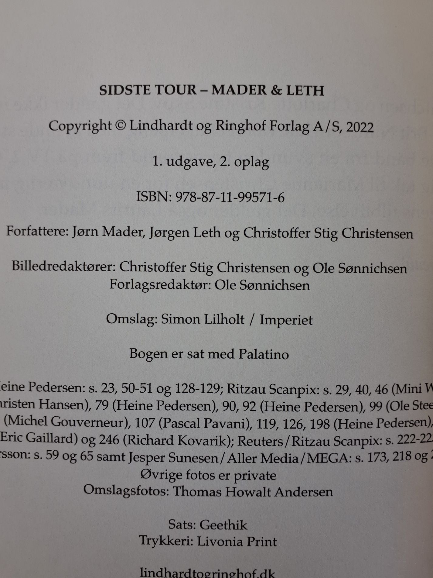 Bog: Mader & Leth "Sidste Tour"