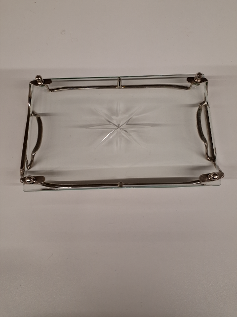 Art deco bakke i sølvplet