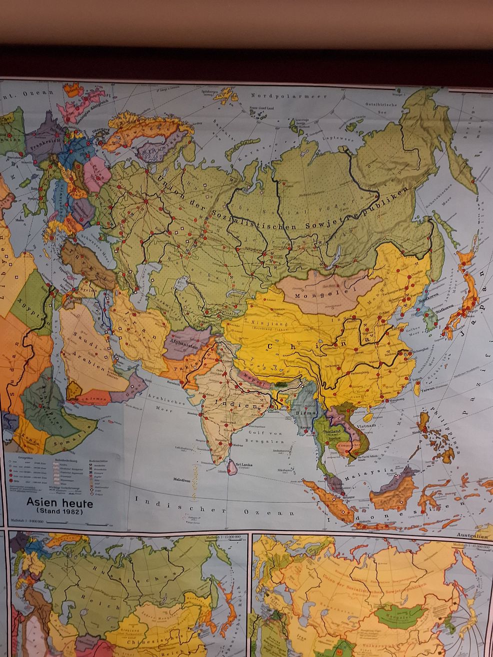 Skolekort Asien Historiske set